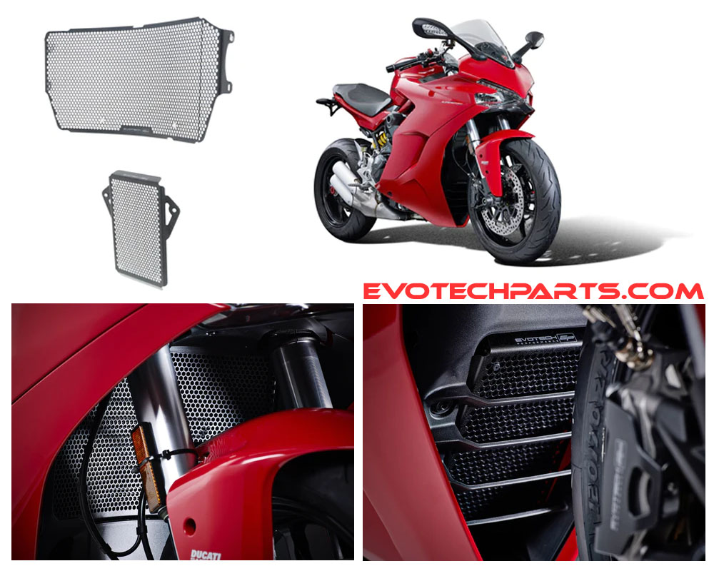 Ducati Supersport 950 Water- Oil Cooler Protection Set from 2017 by Evotech  Performance